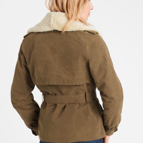 Banana Republic Heritage Sherpa-Collar Jacket in Waterbuck Brown - Picture 3 of 9